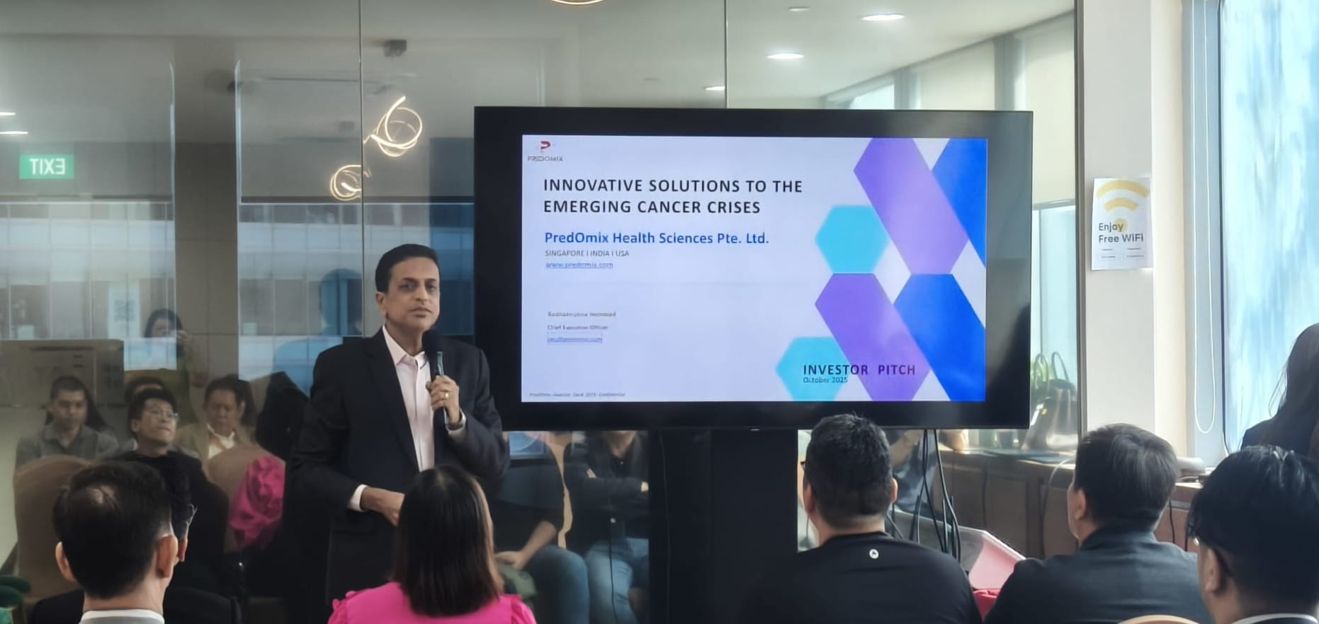 Startup pitching to investors